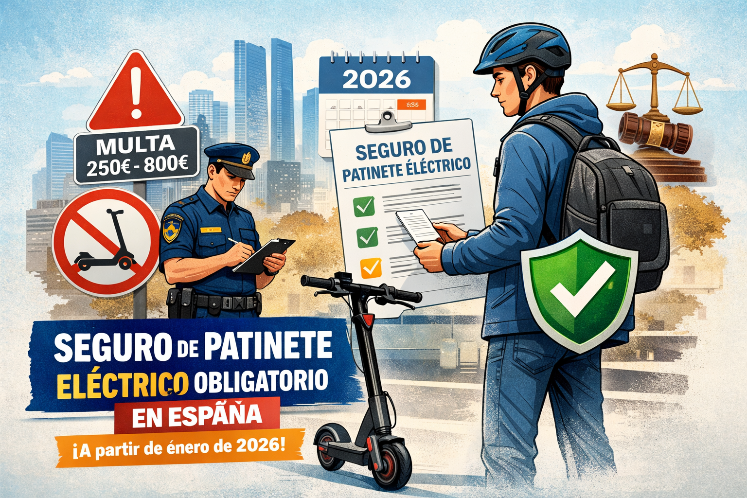 Seguro de Patinete Eléctrico Obligatorio 2026 | Guía Completa